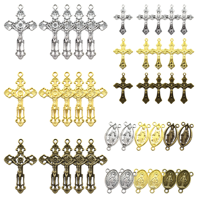 Vintage Fashion Nz - 12pcs Center Miraculous Medal Easter Vintage