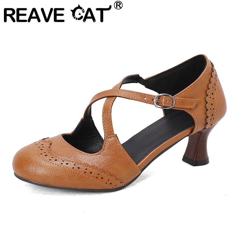 Vintage Fashion Aesthetic - REAVE CAT Vintage Women Daily Pumps