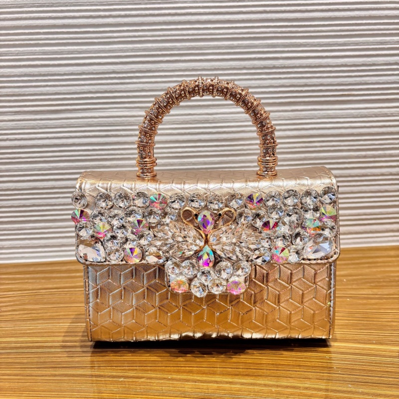Vintage Fashion Patterns - Luxury Glitter Crystal Rhinestones Evening Bag