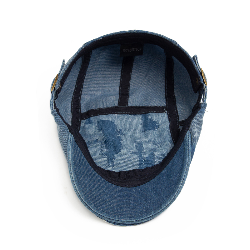 Fashion Men Ripped Denim Beret - огляд і ціна Vintage Fashion Nz
