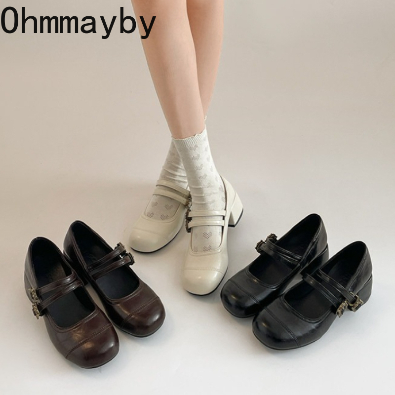Vintage Thick Heel Women Mary  - огляд і ціна Vintage Fashion Ladies