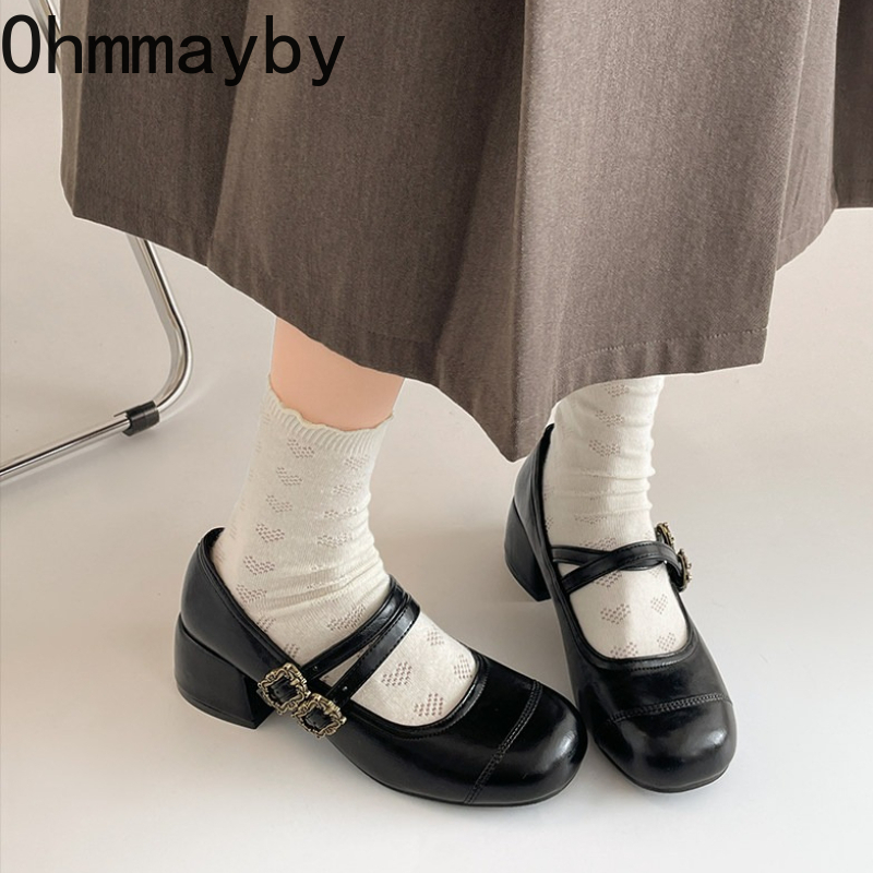 Vintage Thick Heel Women Mary  - огляд і ціна Vintage Fashion Ladies