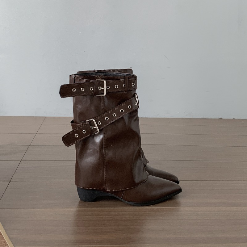 Women Pipe Boots Fashion Belt  - огляд і ціна Vintage Fashion Ladies