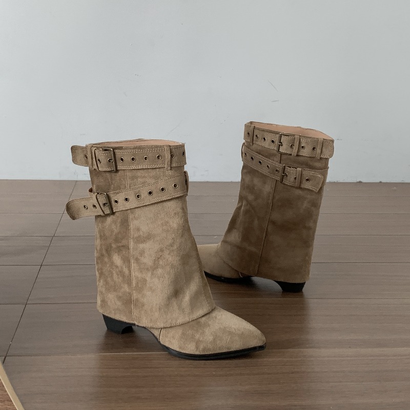 Women Pipe Boots Fashion Belt  - огляд і ціна Vintage Fashion Ladies