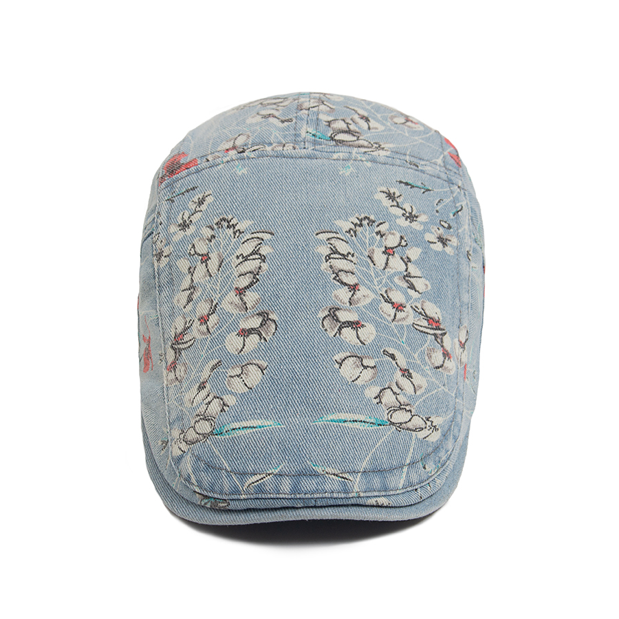 New Vintage Print Denim Beret  - огляд і ціна Vintage Fashion Nz