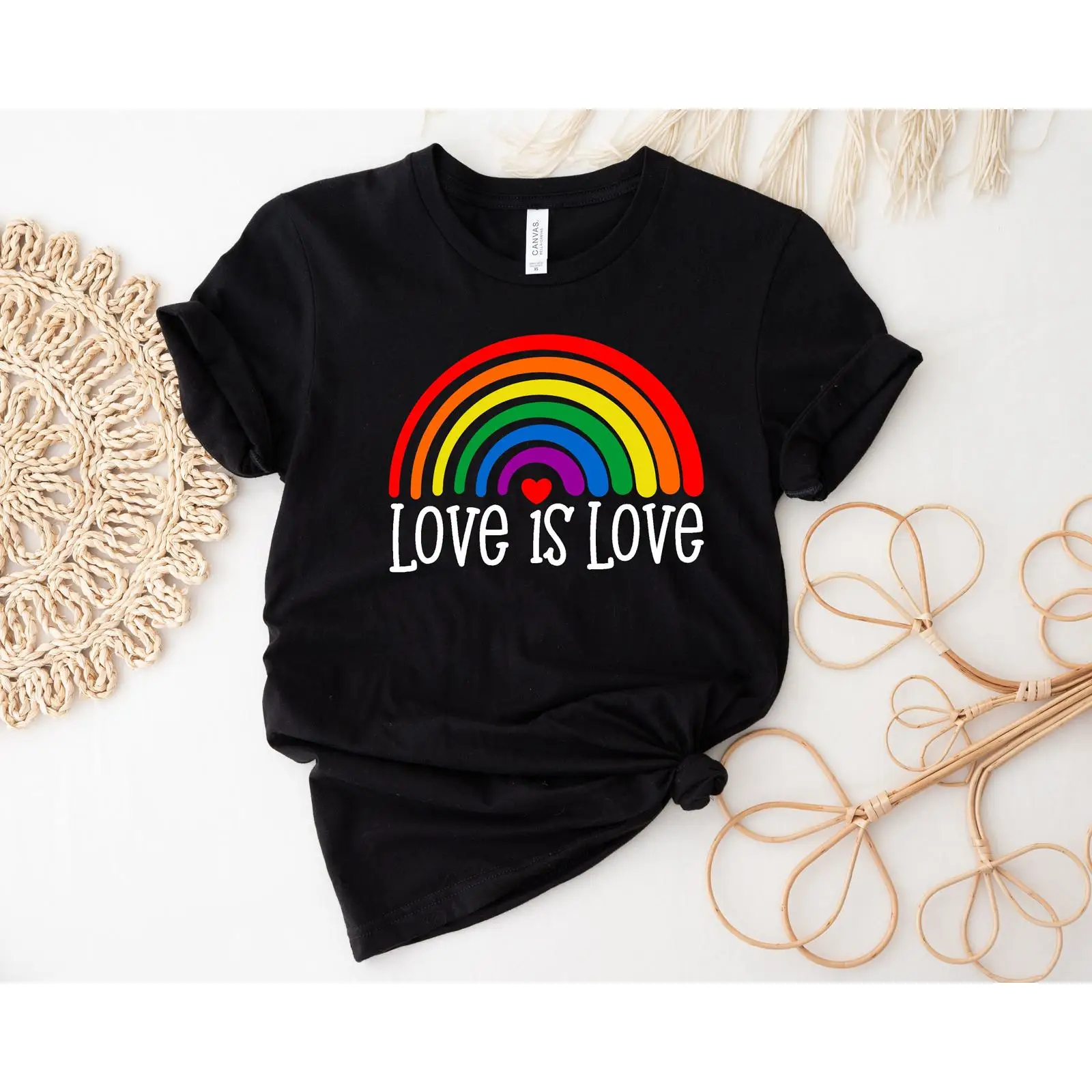 Love Is Rainbow LGBTQ T Shirt  - огляд і ціна Vintage Fashion Community