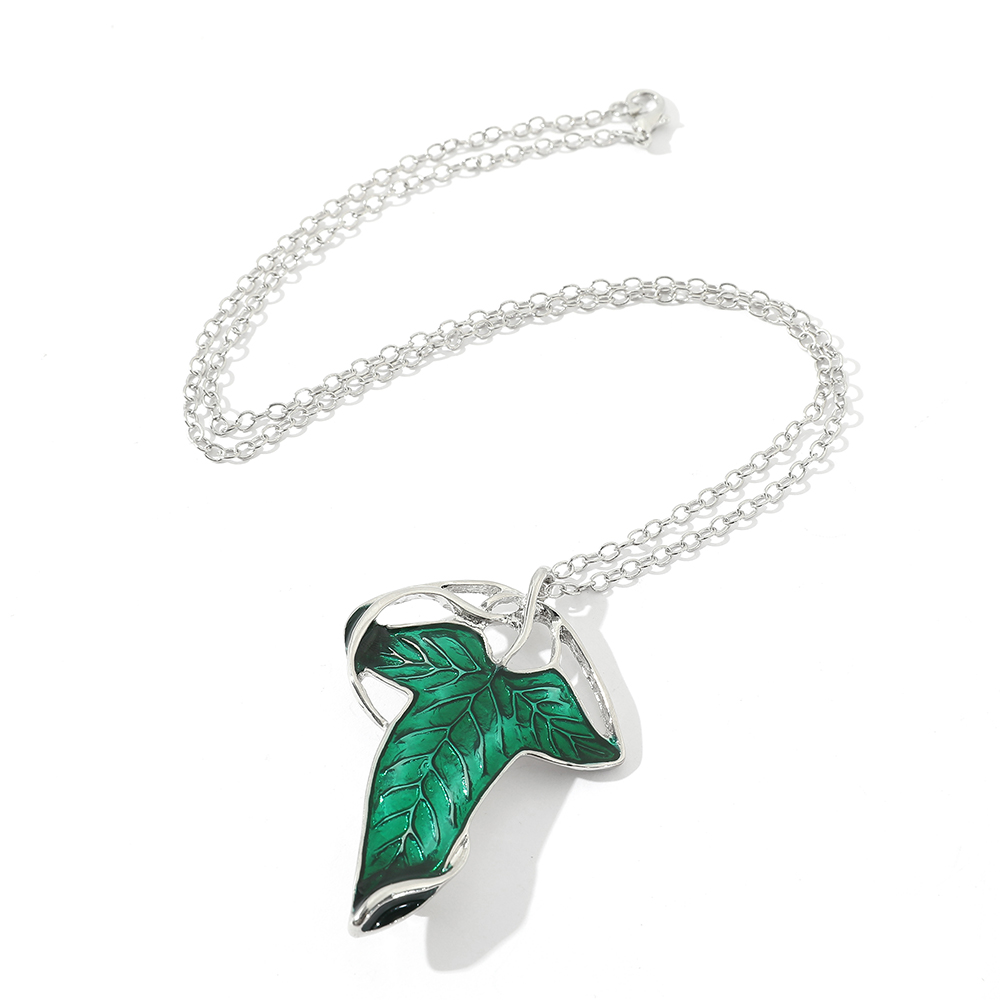 Vintage Green Leaf Pendant Nec - огляд і ціна Vintage Fashion Aesthetic