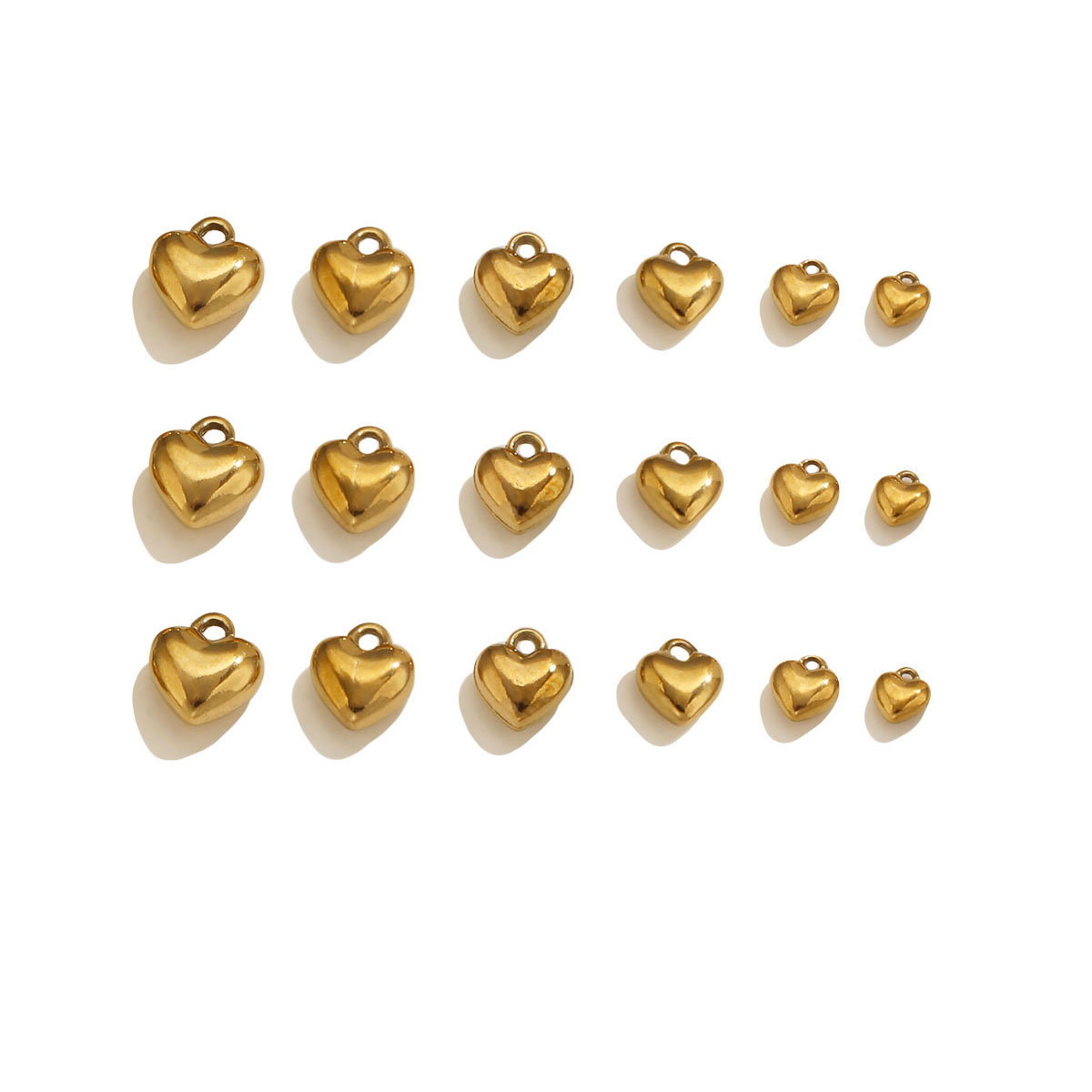 20Pcs 3D Solid Heart Charm 18K - огляд і ціна Vintage Fashion Wholesale