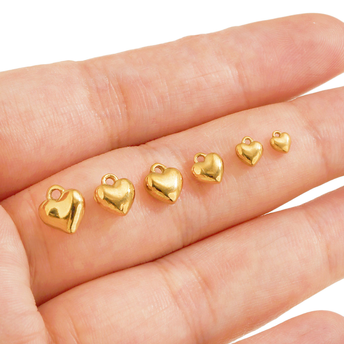 20Pcs 3D Solid Heart Charm 18K - огляд і ціна Vintage Fashion Wholesale