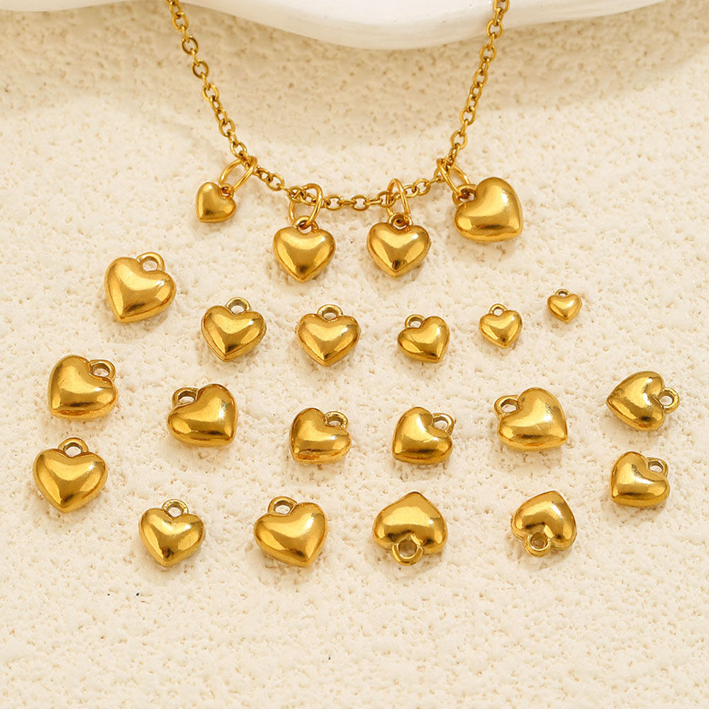 20Pcs 3D Solid Heart Charm 18K - огляд і ціна Vintage Fashion Wholesale