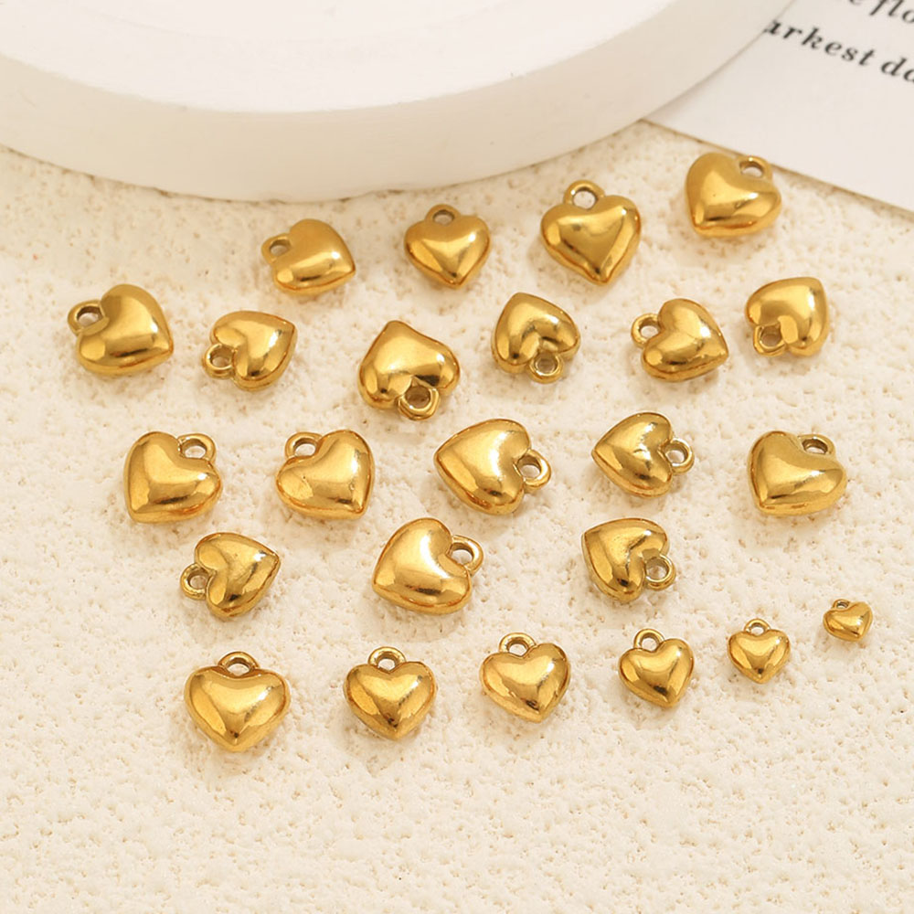 20Pcs 3D Solid Heart Charm 18K - огляд і ціна Vintage Fashion Wholesale