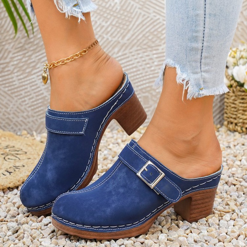 Women's Slip-On Mules Block He - огляд і ціна Vintage Fashion Aesthetic