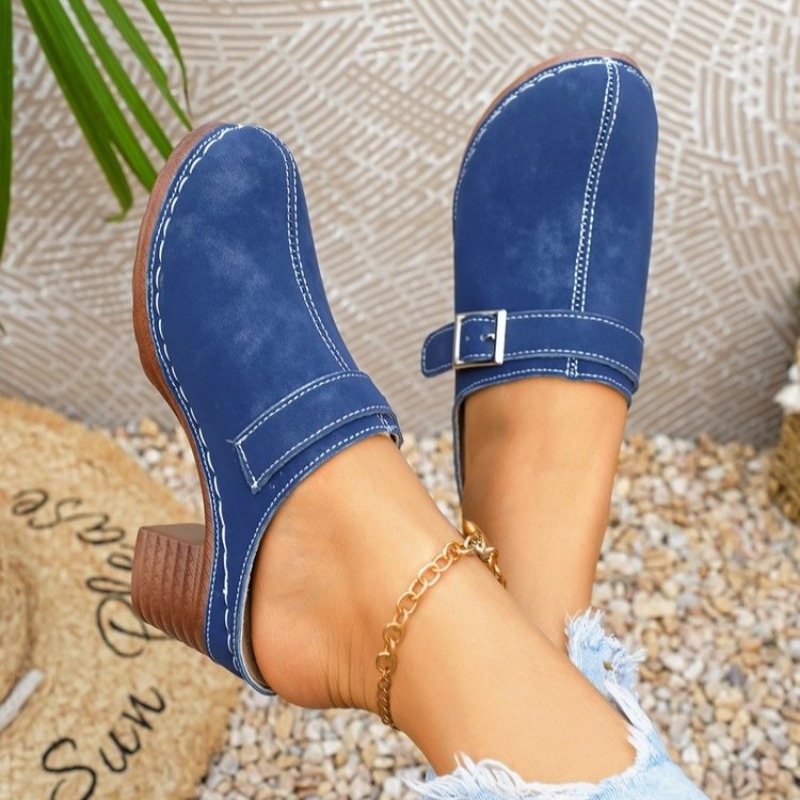 Women's Slip-On Mules Block He - огляд і ціна Vintage Fashion Aesthetic