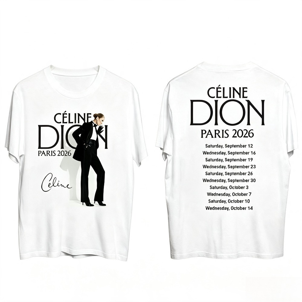 Celine Dion Paris 2026 Tour T- - огляд і ціна Vintage Fashion Paris