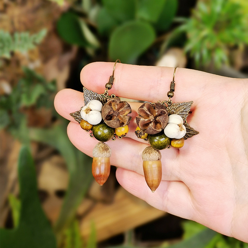 Vintage Wooden Plant Earring U - огляд і ціна Vintage Fashion Wholesale